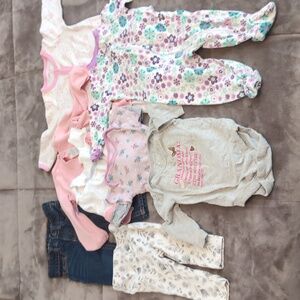 6-9 month baby girl clothes. BUNDLE of 8